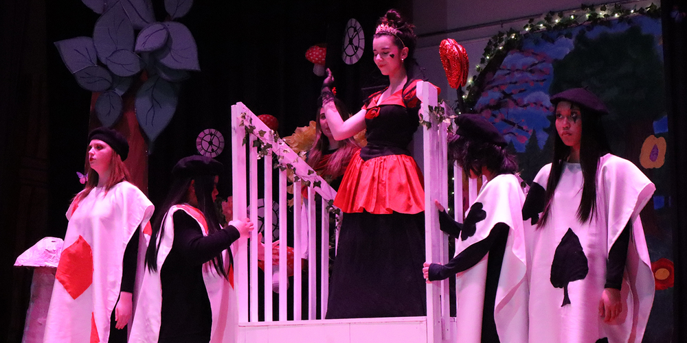 Photo of Loretto Abbey students performing the play