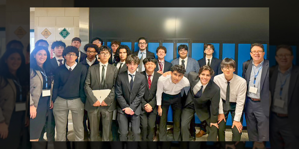 Group photo of Brebeuf College students at the event