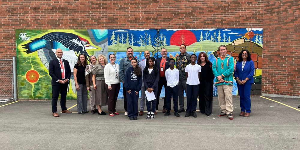 Que Rock’s Indigenous Mural at St. Angela Catholic School