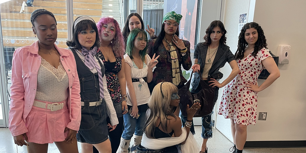 Photo of Madonna students at the Humber Art Show