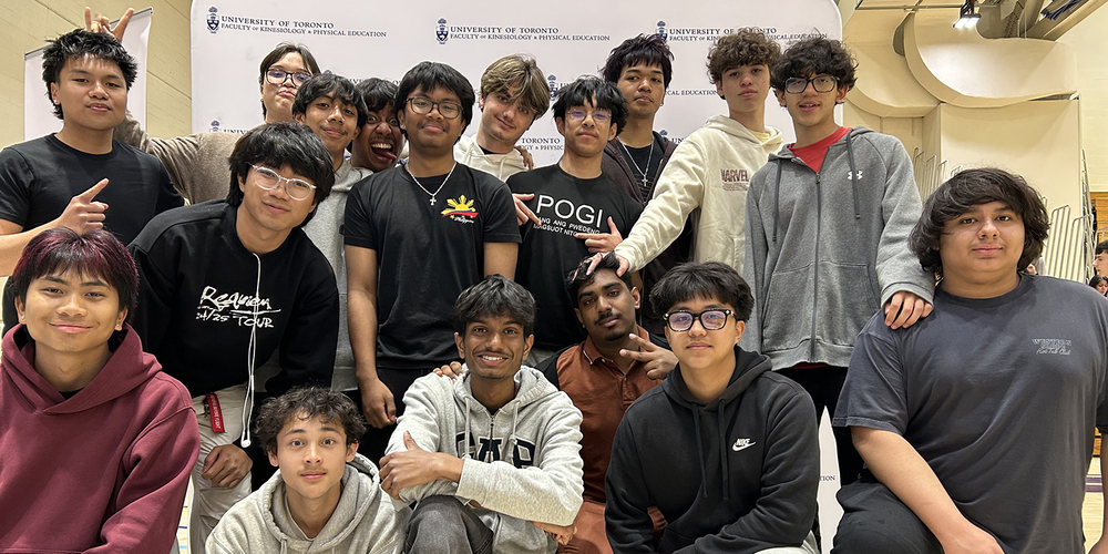 Group photo of Chaminade students at the Roundtable