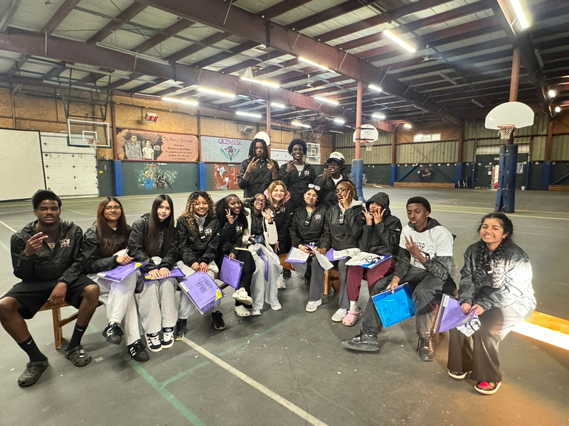 Group photo of SMTCA students at Camp Olympia