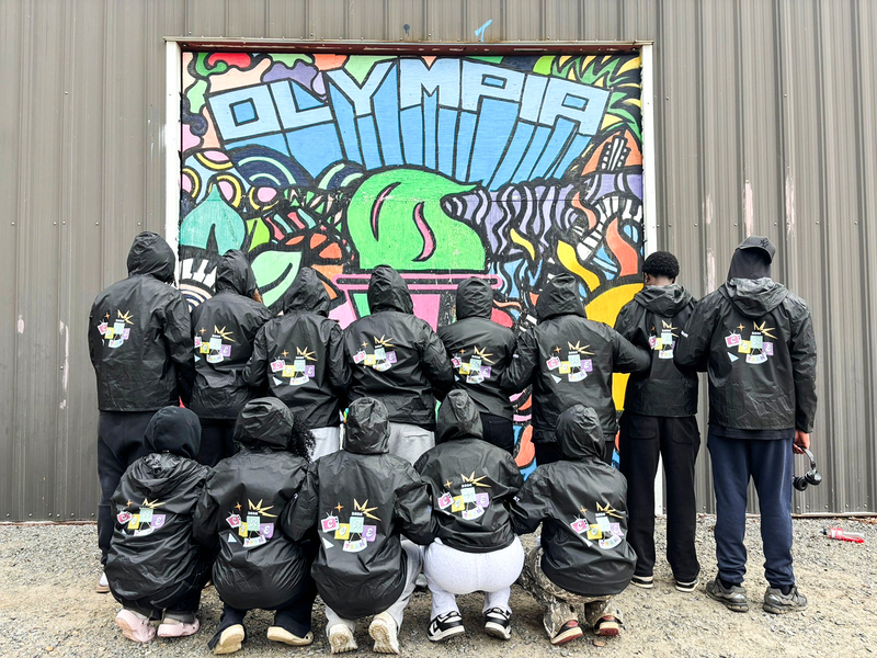 Group photo of SMTCA students at Camp Olympia