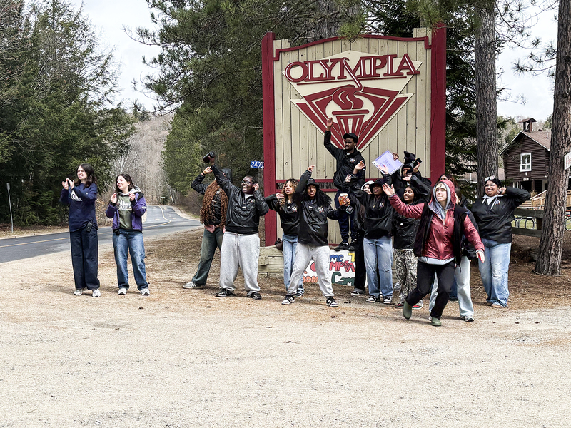 Group photo of SMTCA students at Camp Olympia