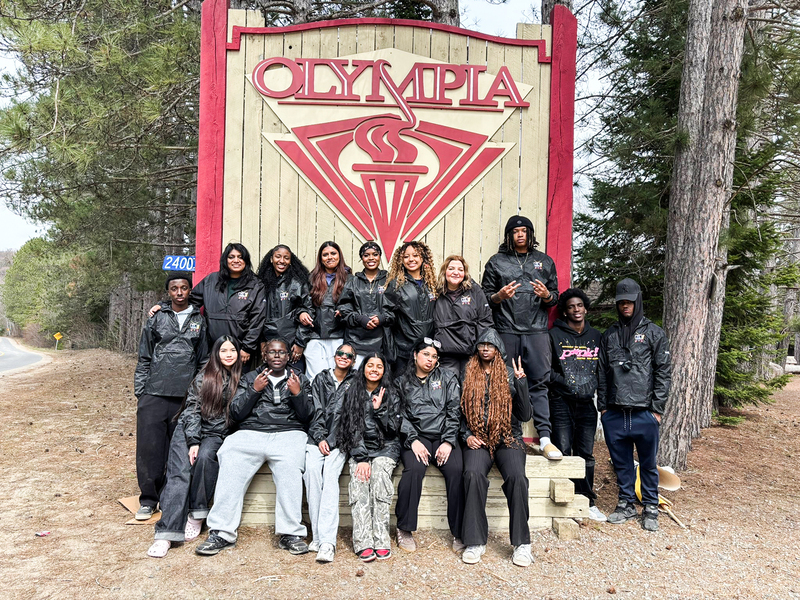 Group photo of SMTCA students at Camp Olympia