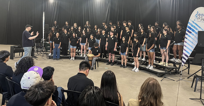 Photo of the Senator O'Connor music students performing at Wonderland