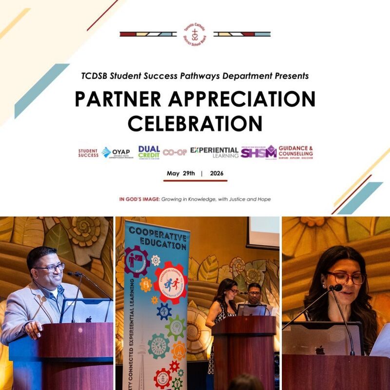 Toronto Catholic District School Board Celebrates Community Partnerships in Co-op Education