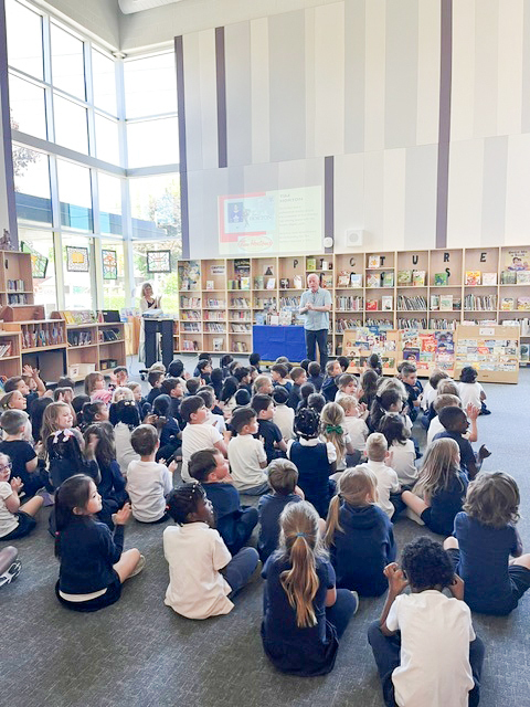 Photo of Holy Angels students listening to the presentation