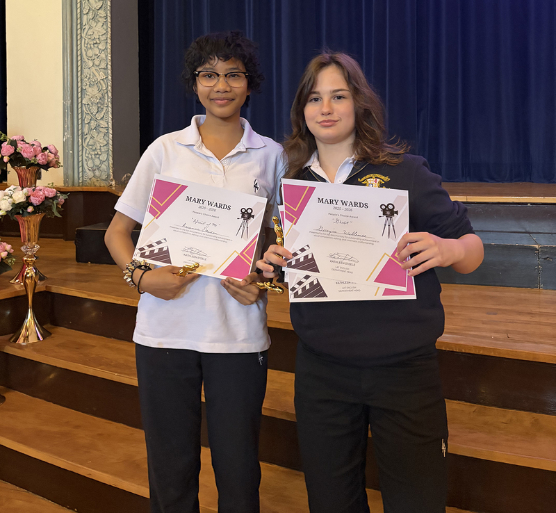 Photo of the award winners with their certificates
