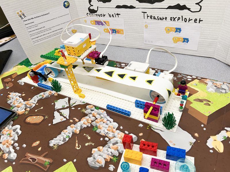 Photo of one of the lego displays at the festival
