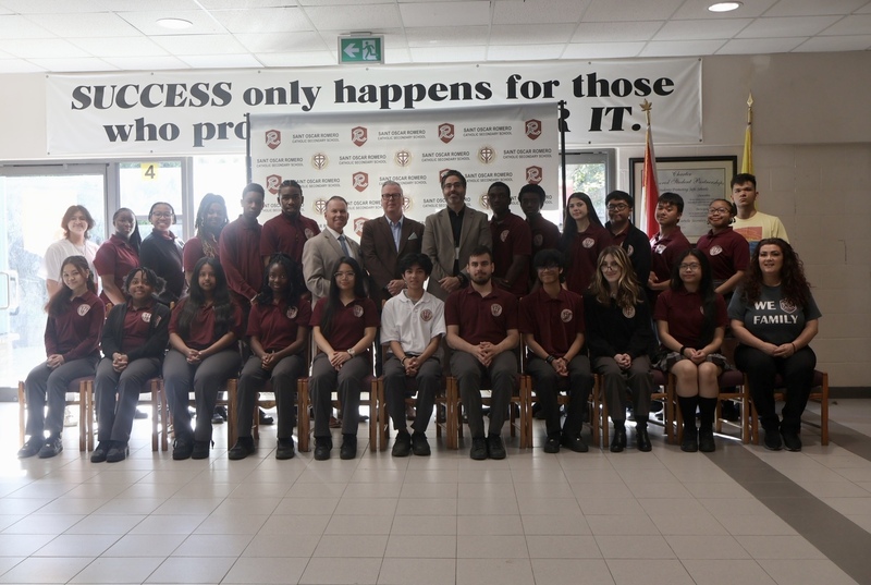 St. Oscar Romero Student Chaplaincy Leadership Program receives TCDSB Innovative Exemplary Practice Award
