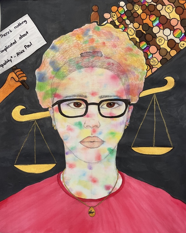 Monsignor Percy Johnson Students’ Creative Work Showcased at Justice Unpacked Exhibit