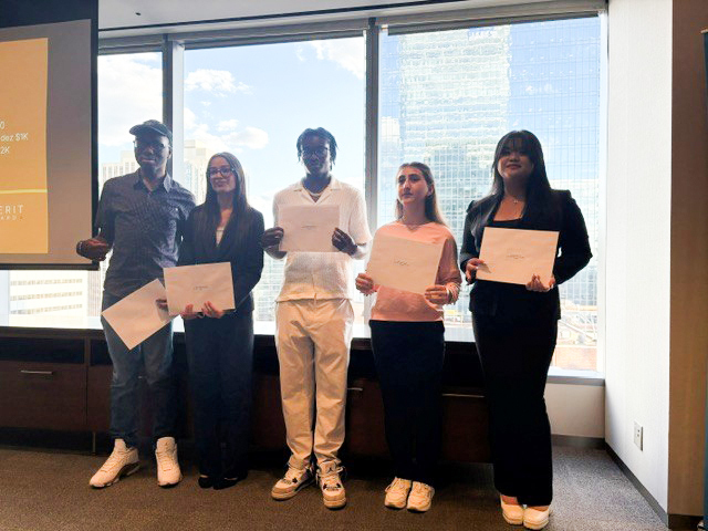 Group photo of MPJ students with their certificates