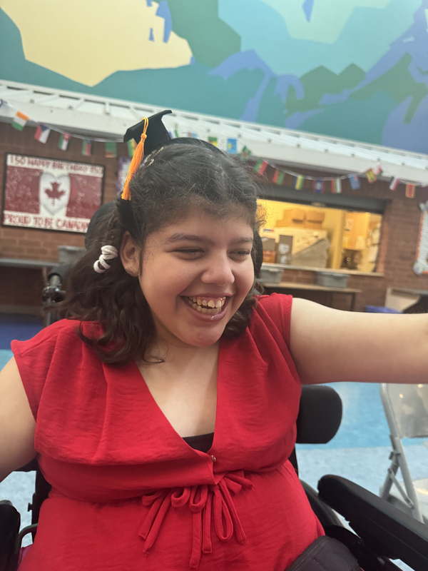 Photo of Darlin laughing at the celebration