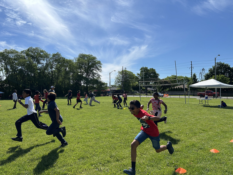 Photo of students enjoying the Games