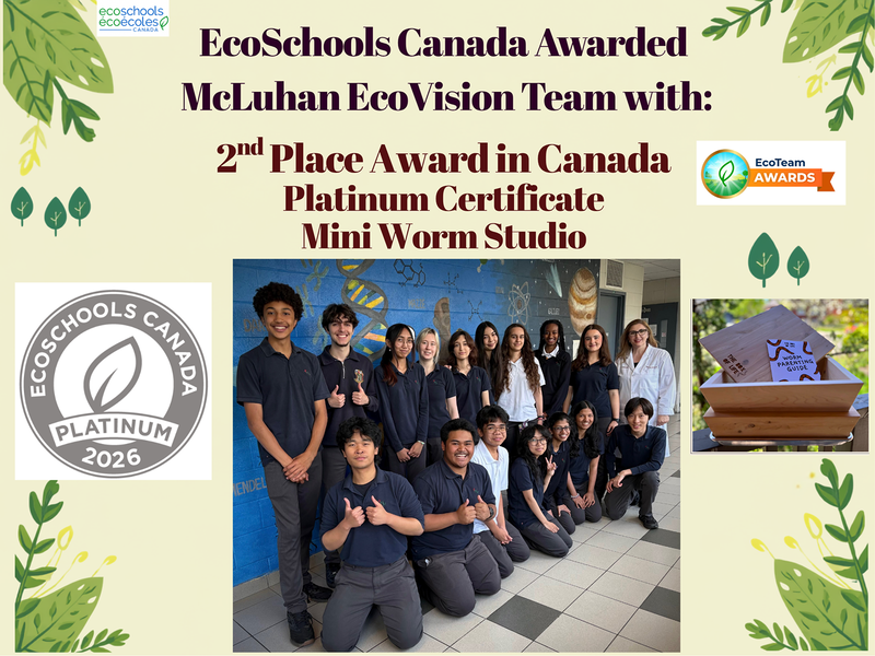 Photo of Marshall McLuhan students along with their teacher