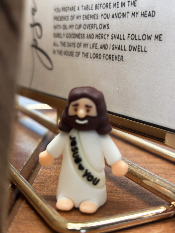 Photo of a mini figurine of Jesus