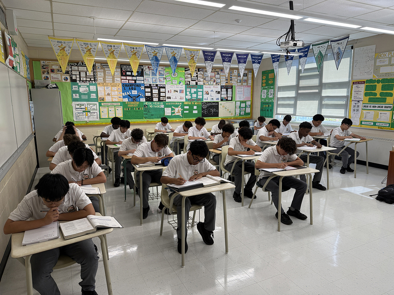 Photo of Chaminade College School students studying in class