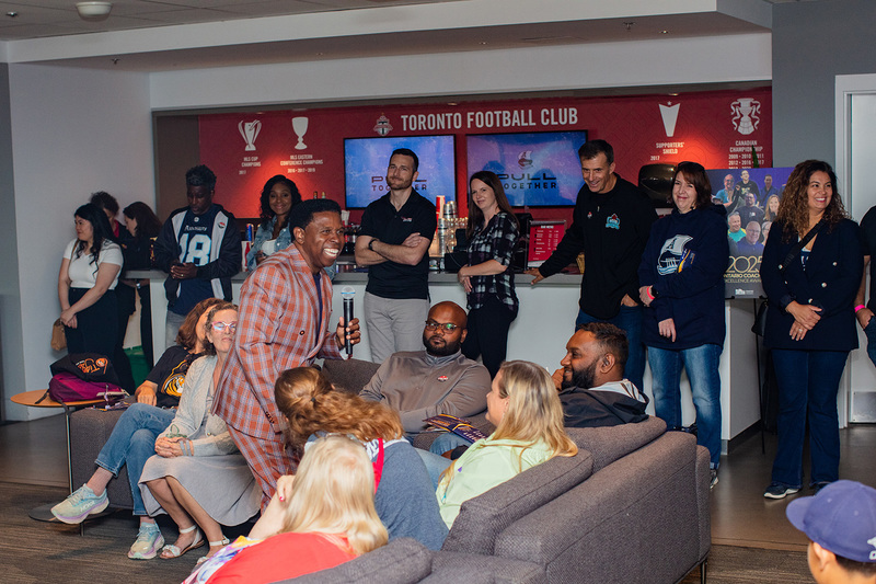 Photo of Coach Vescio and other winning coaches and attendees at the event