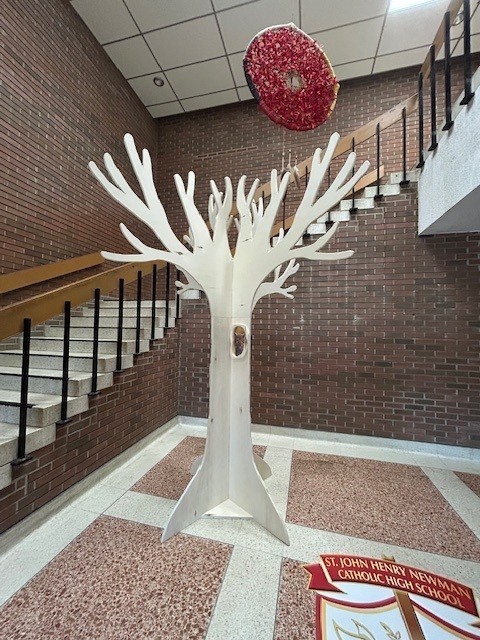 Photo of a tree display that is part of the Every Child Matters exhibit