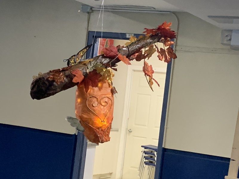 Photo of parts of the art installation made by Cardinal Carter students