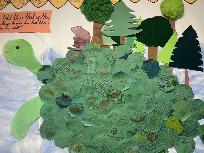 Art display created by St. Angela students for National Day for Truth and Reconciliation