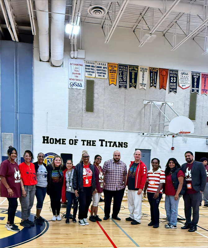 Group photo of St. Mother Teresa Catholic Academy staff