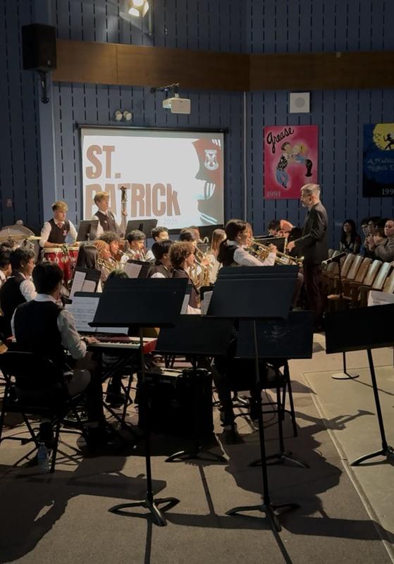 Music performance at St. Patrick CSS Open House 2025