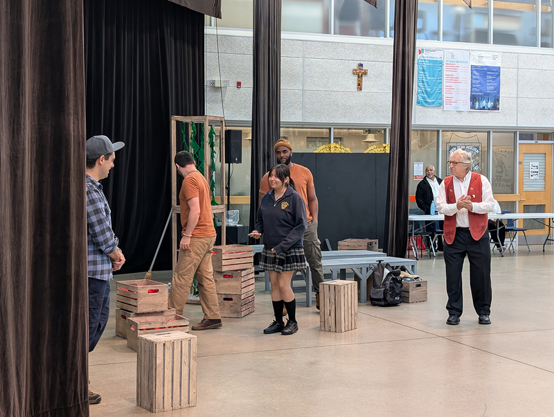 Photo of the Interactive Performance of Harvest Justice: Twice the Speed of Lightning