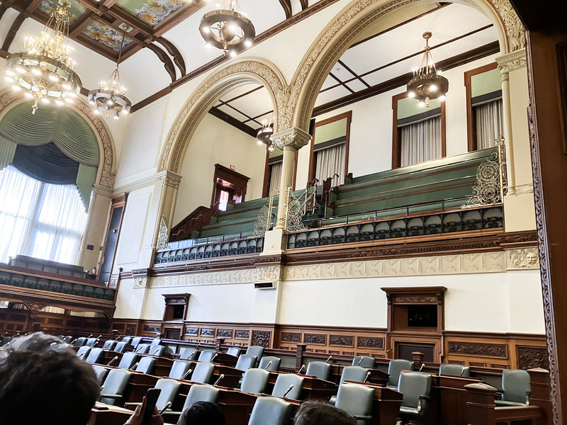 Photo of St. John Henry Newman Students visiting the Ontario Legislature