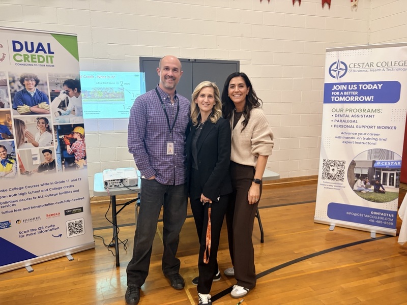 Guidance staff, presenters, and students interacting during pathways planning activities at the school.