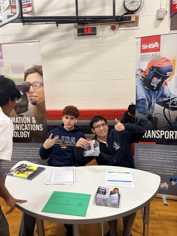 Students engaging with community partners and exploring post-secondary pathways during the event.