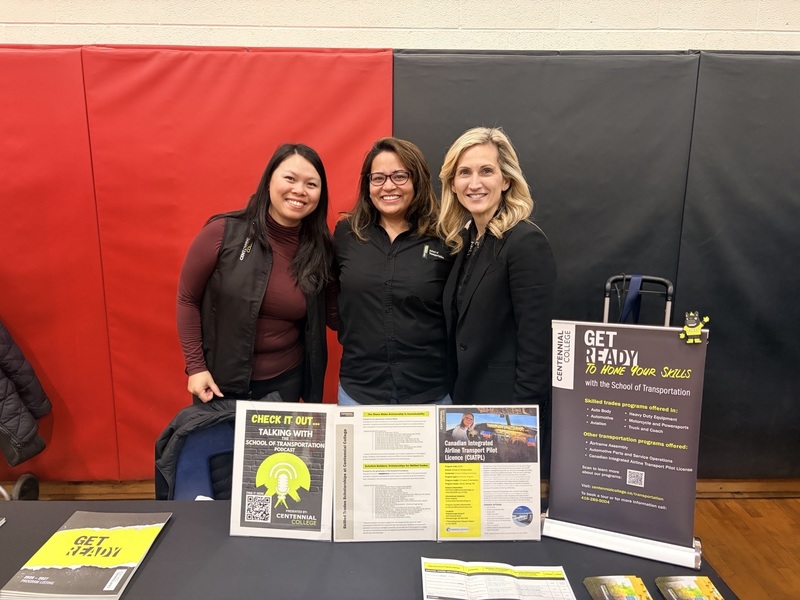 Guidance staff, presenters, and students interacting during pathways planning activities at the school.