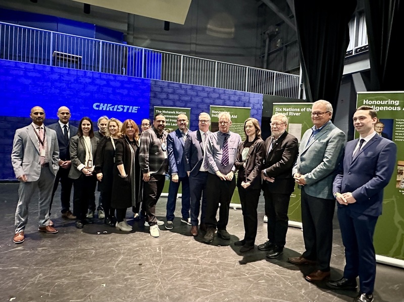 Group photo of Dr. Brendan Browne, Director of Education, alongside Claire Fitzgibbon, Irish Consul General, Dr. Mark McGowan, Jason King, and Mike Degagné and other TCDSB staff and government officials