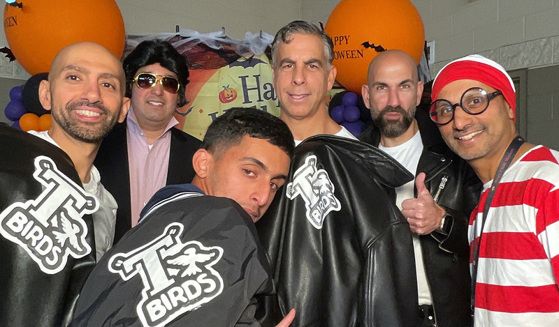 Photo of ISP students at the Halloween Social