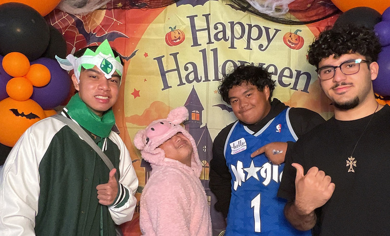 Photo of ISP students at the Halloween Social
