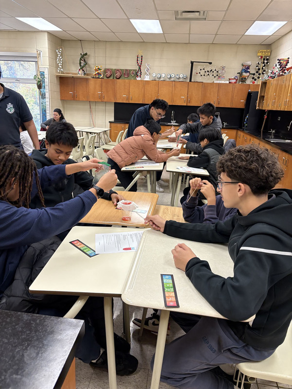 Elementary students attend presentation by high school students during Francis Libermann’s Take Our Kids to High School Day
