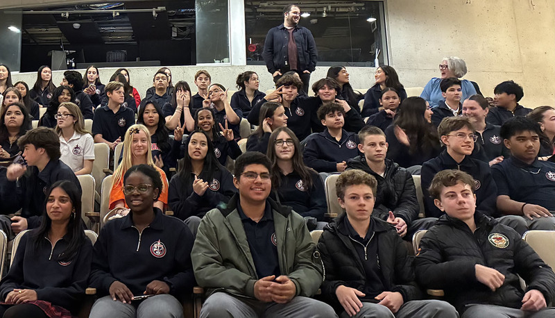 Photo of Father John Redmond students attending the Fiesta Sinfónica concert at Roy Thomson Hall