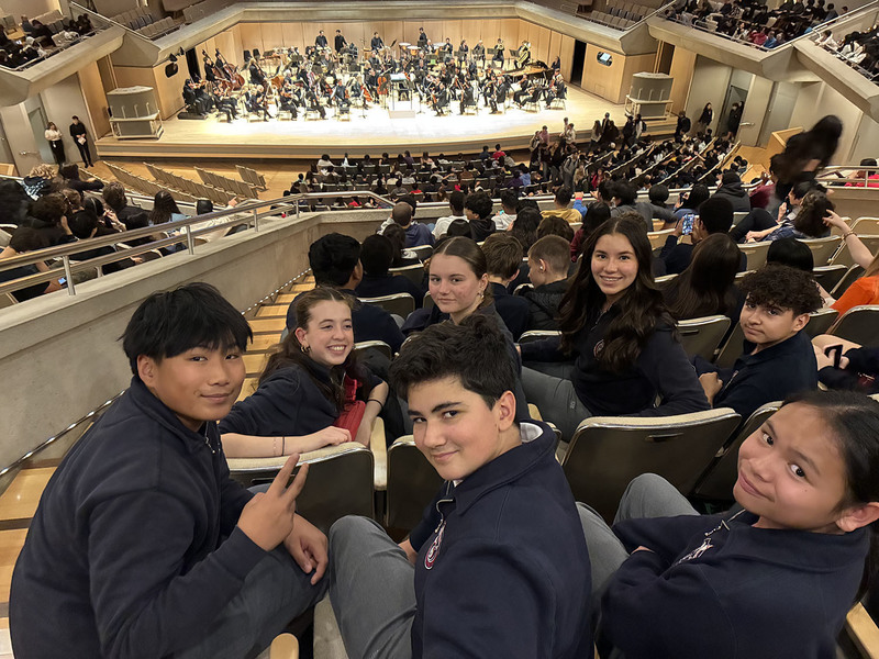 Photo of Father John Redmond students attending the Fiesta Sinfónica concert at Roy Thomson Hall