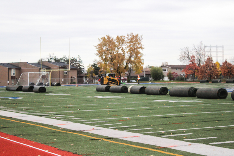 Photo of the Father Henry Carr field under renovation