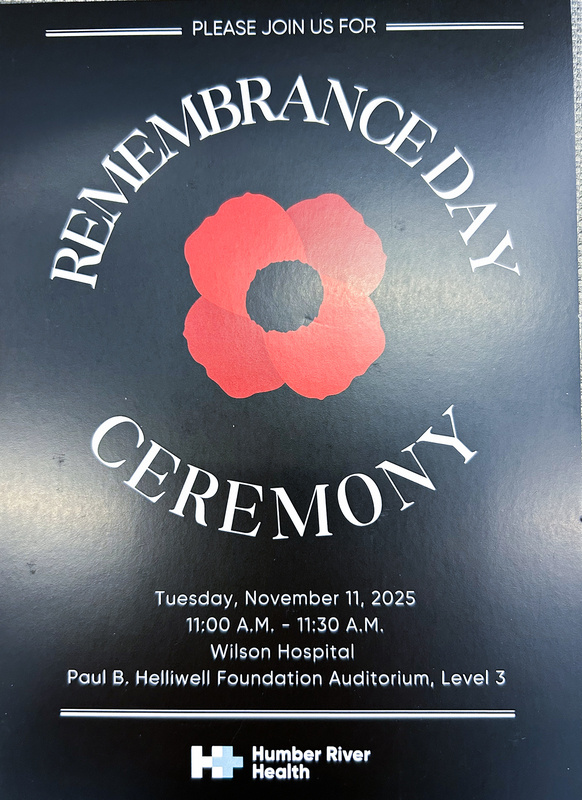 Photo of the Remembrance Day ceremony poster