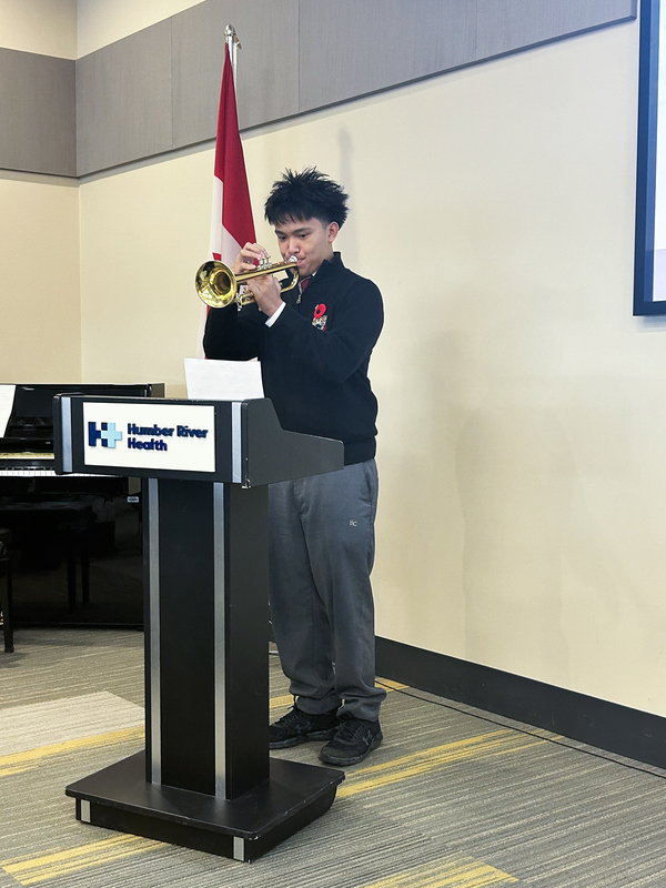 Photo of Brebeuf student performing at the event