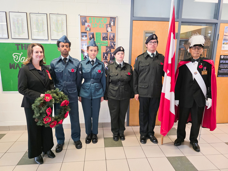 Group photo of Marshall McLuhan students with honoured guests
