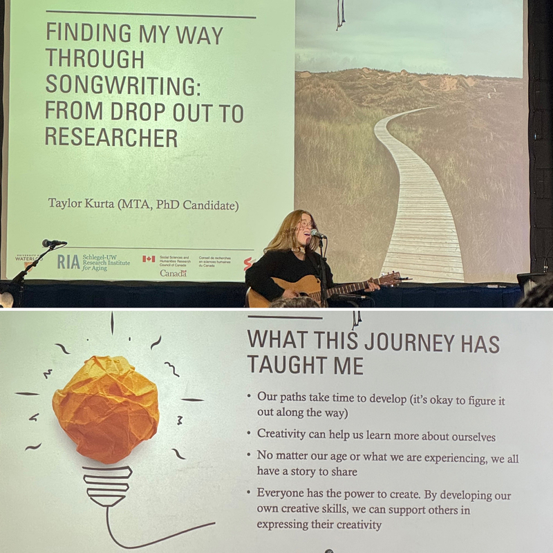 Collage of photos of SHSM students attending MUSIC CARE conference