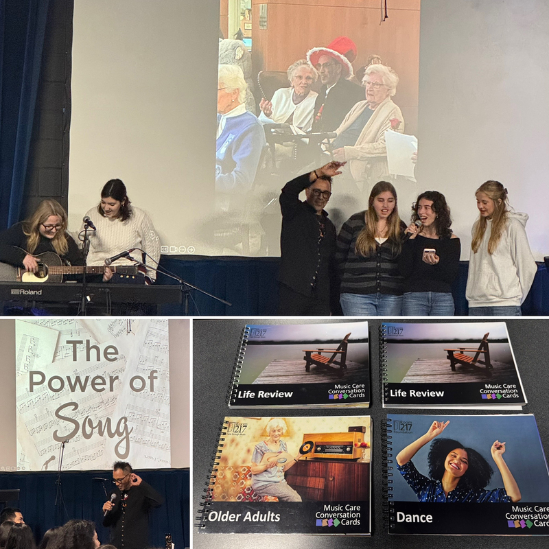 Collage of photos of SHSM students attending MUSIC CARE conference