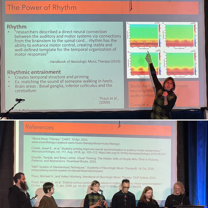 Collage of photos of SHSM students attending MUSIC CARE conference