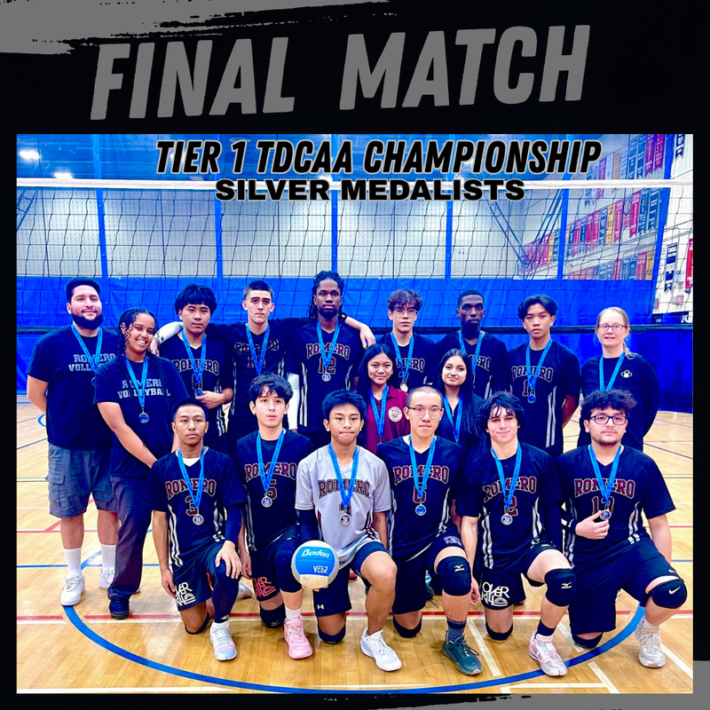 Romero Boys Volleyball AA OFSAA Representative - group photo of the volleyball team
