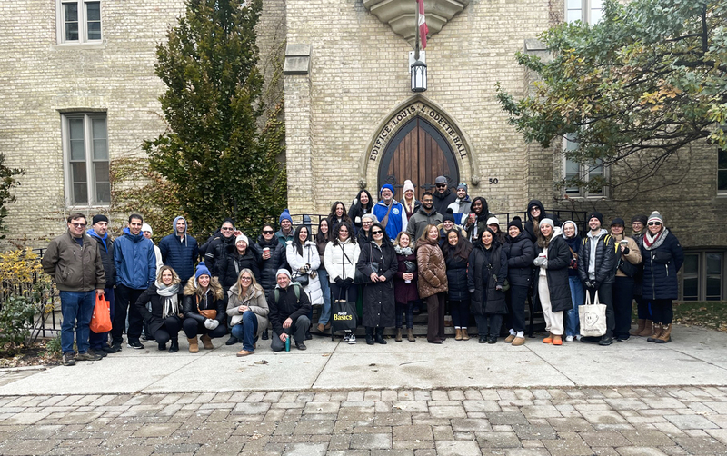 Group photo of St. Basil-the-Great staff ready to distribute the food