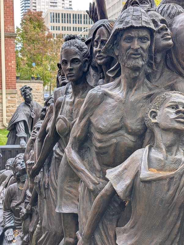 Statue of homeless Jesus