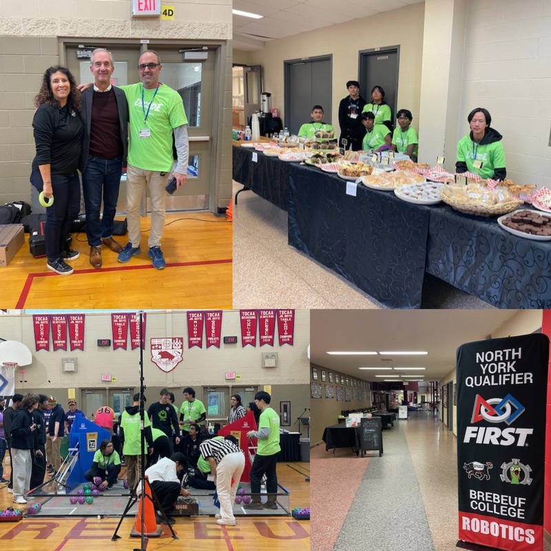 collage - Students and staff at Tech Challenge Robotics Qualifier